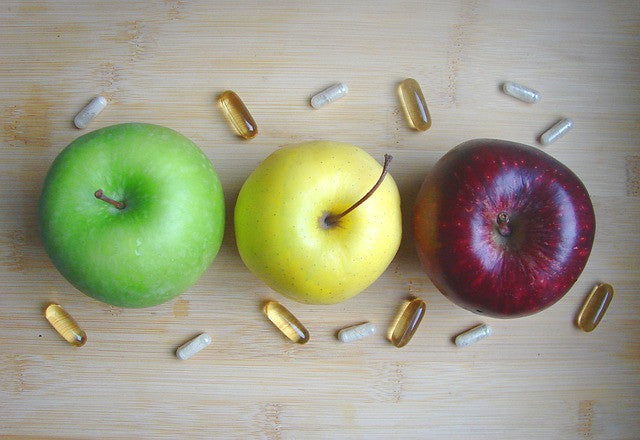 Three apples and pills