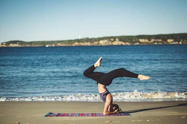 A girl doing an exercise 
