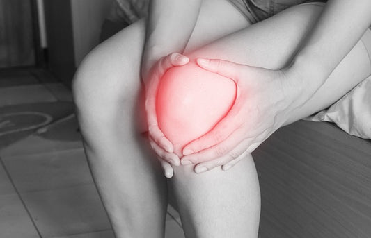 Touching a sore knee