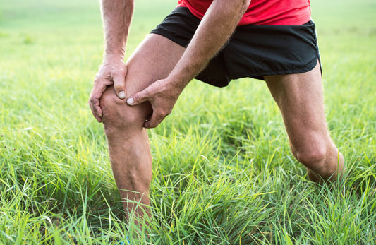 A man with injured knee