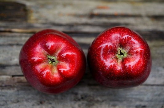 Two red apples 