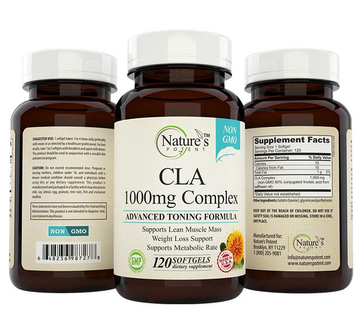 CLA 1000mg, Highest Potency Non-GMO