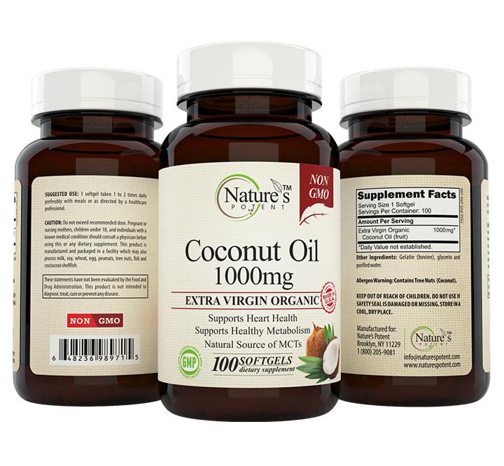 Coconut Oil 1000mg Capsules