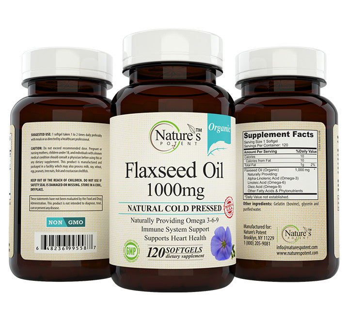  Organic Flaxseed Oil 1000 Mg