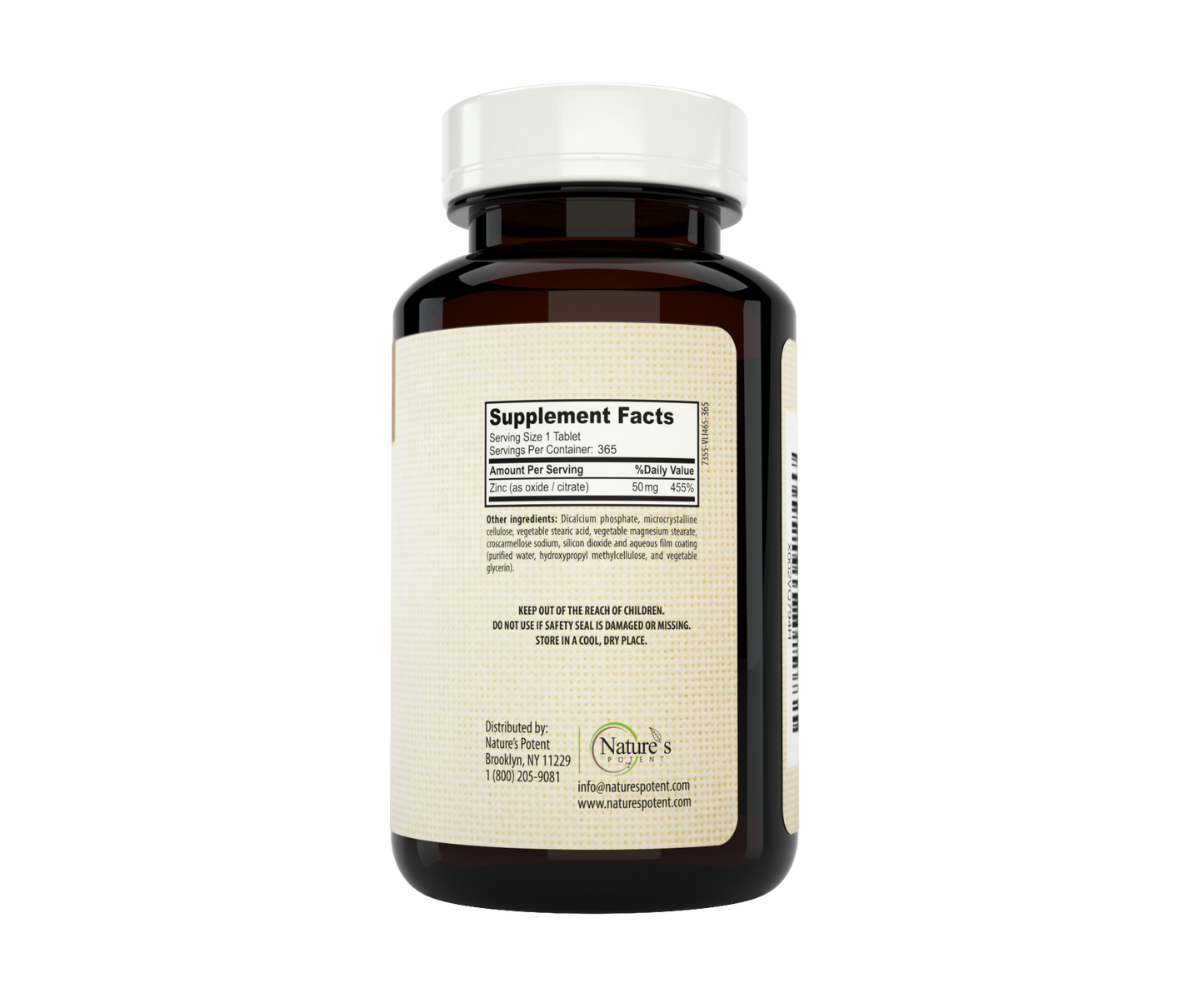 Zinc 50 mg Ingredients Immune Support Supplement 