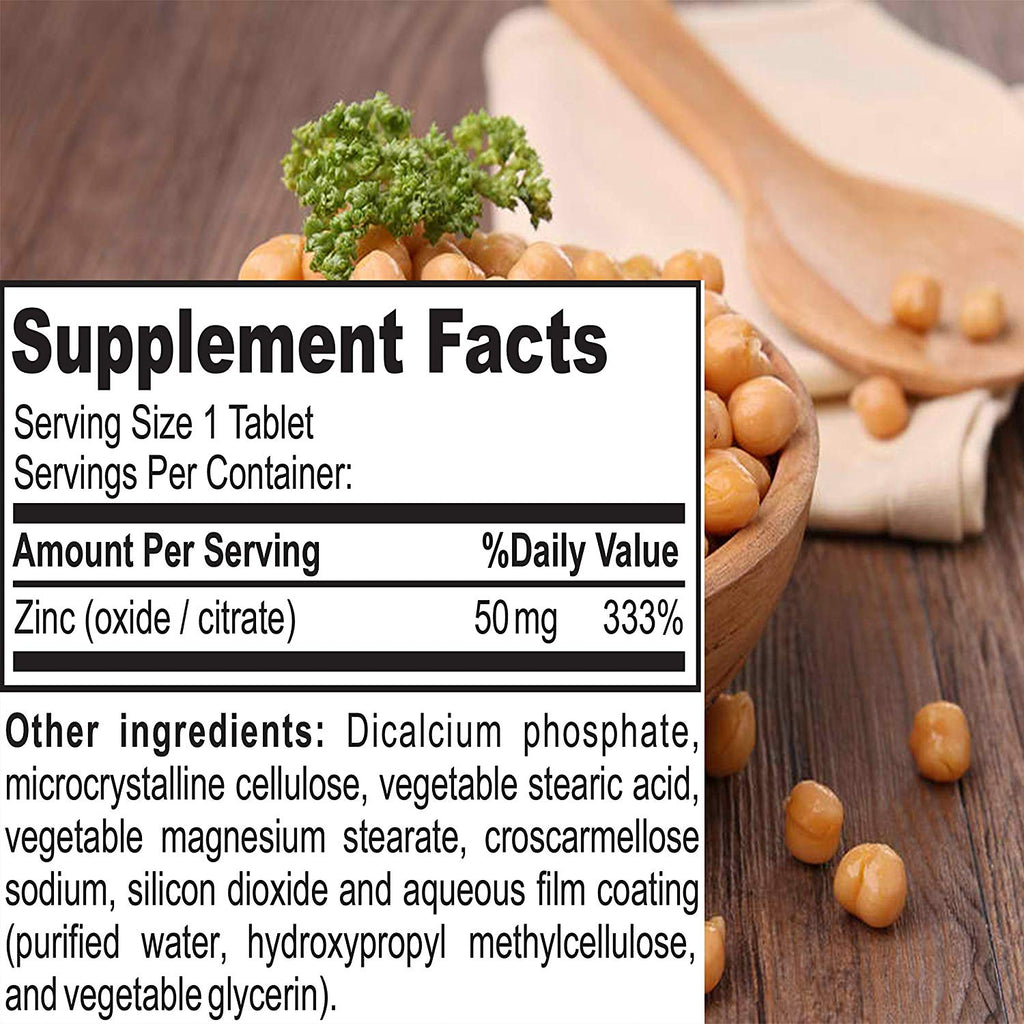 Zinc 50mg + Vitamin C 1000mg Immune System Support (BUNDLE)