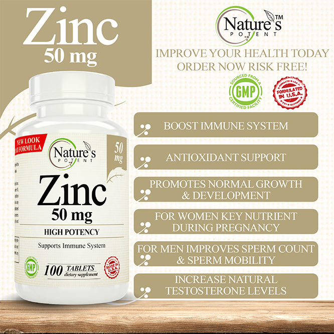 Zinc 50mg Supplement Benefits